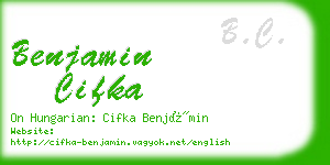 benjamin cifka business card